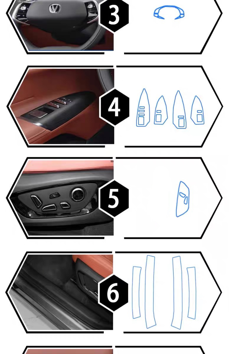 25 Models of Changan Fourth-Generation Cs75Plus Interior Protective Screen Interior Film Fourth-Generation Central Control Film Accessories Supplies