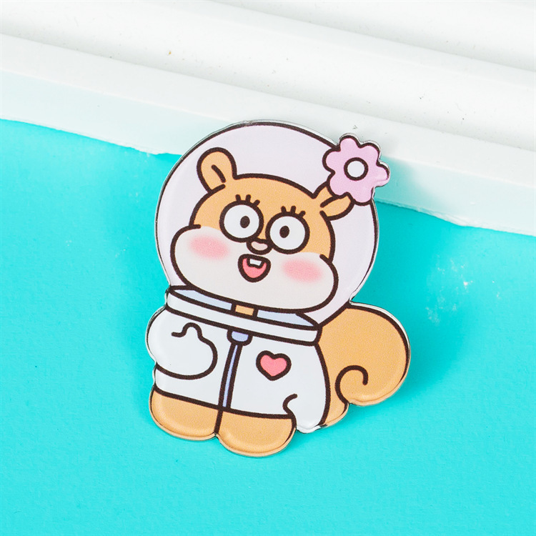 Insかわいいアニメスポンジ赤ちゃんブローチアクリル小プレゼント装飾バッジバッグアクセサリーピンストラップ|undefined