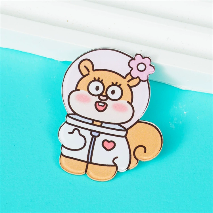 Brand cartoon sponge children's acrylic brooch, badge, bag accessory, pin, pendant, Birthday gift