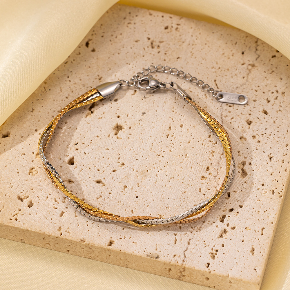 25g Weight 0.03µm-0.05µm Gold Plating Thickness PVD Coated Gold Plating Process 18K Real Gold Plated Plating Material 304 Stainless Steel Pendant Material Zircon Inlay Material Bracelets Classification 304 Stainless Steel Chain Material Cuban Link Chain Curb Chain, box chain, Twisted Rope Chain, snake chain, figaro chain Chain Type 1 Piece Quantity Daily Occasion 304 Stainless Steel Material Eye, Flower, Butterfly Pattern Women's Gender Casual, Simple Style Style Enamel, Inlay Craft Casual Simple Style Eye Flower Butterfly Titanium Steel Zircon Bracelets In Bulk 37