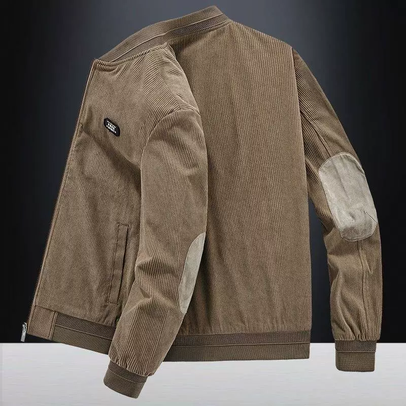 Men's autumn baseball retro jacket, oversize