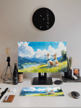 电脑防尘罩新款台式屏幕主机键盘防晒盖布保护套三件套定