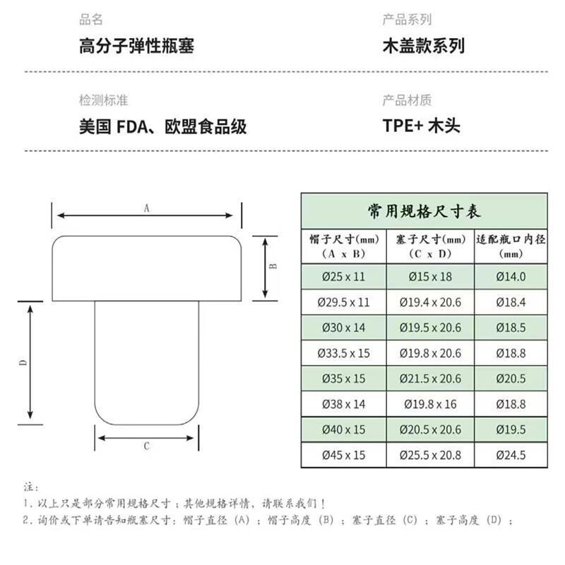 カスタマイズされたポリマー栓在庫 19.2 ミリメートル赤ワイン栓象ソーダ栓アロマセラピーガラス耐食性ボトルストッパー|undefined