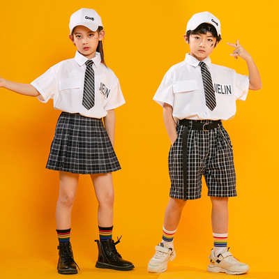 Hip hop street jazz dance performance school choir uniforms boys hip-hop suit girl Sir Table han edition JK chorus costumes dress uniform clothing