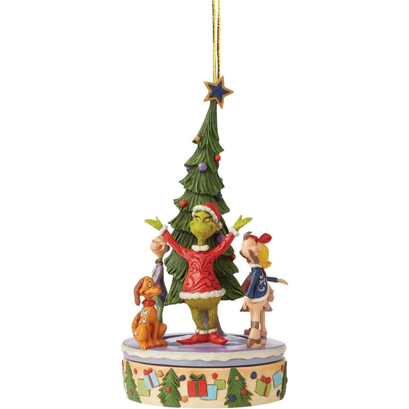 Nuevos productos interesantes de la serie verde de adornos de automóviles adornos del árbol de Navidad regalos de fiesta decoración del hogar