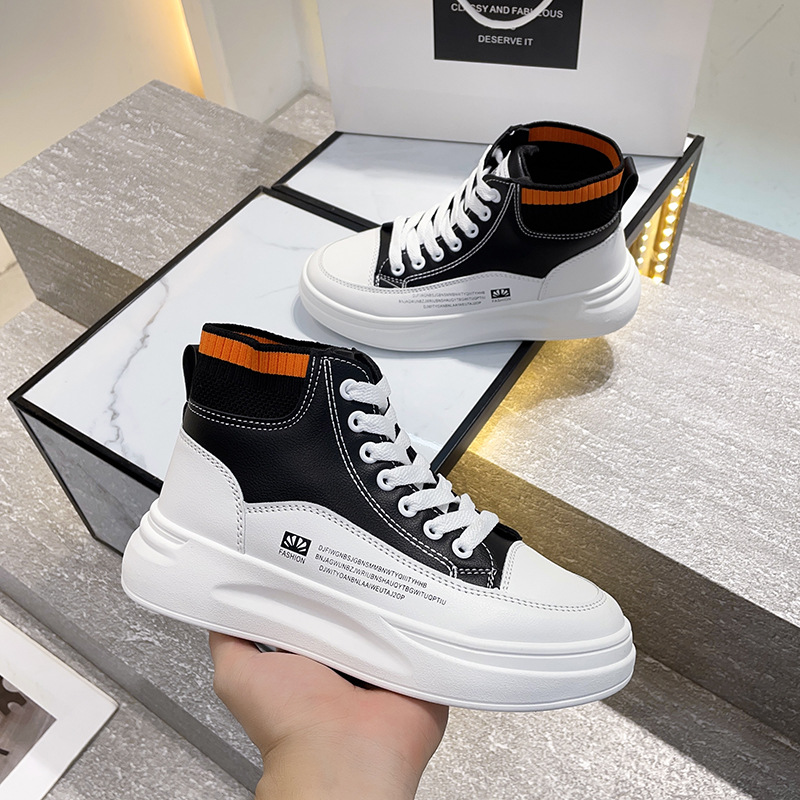 Tide, autumn white sneakers, soft sole, Collection Year 2024, Chanel style
