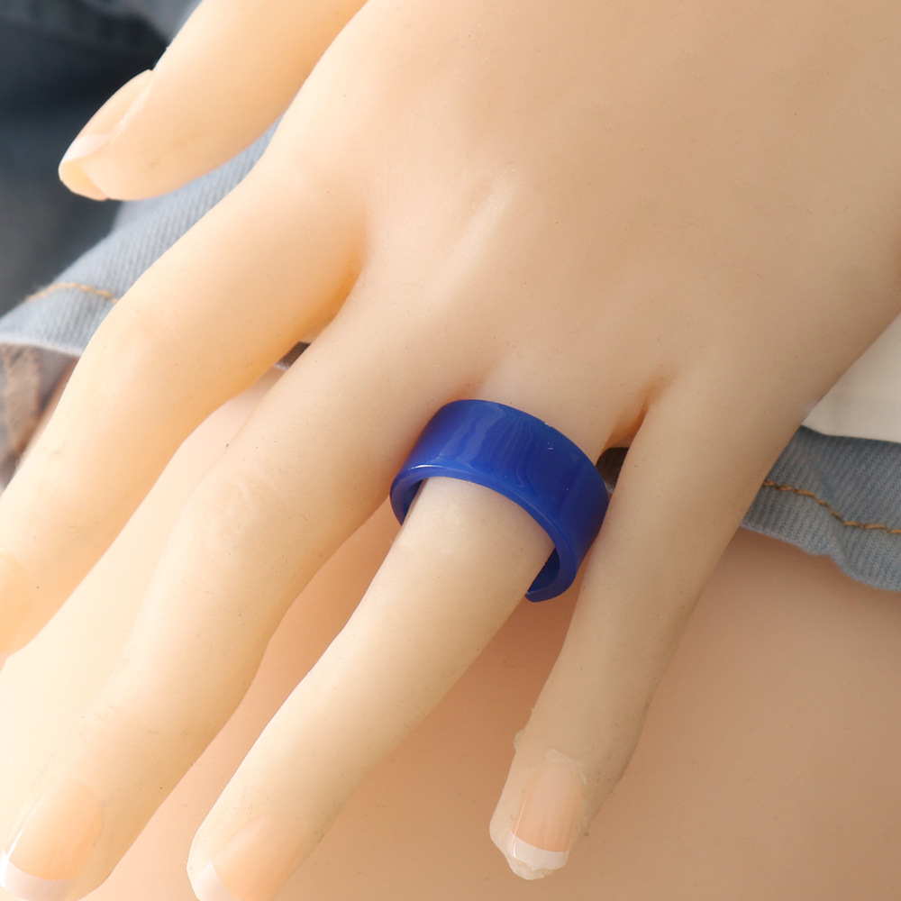 Simple Style Fashion Acrylic Resin Retro Ring Set display picture 2