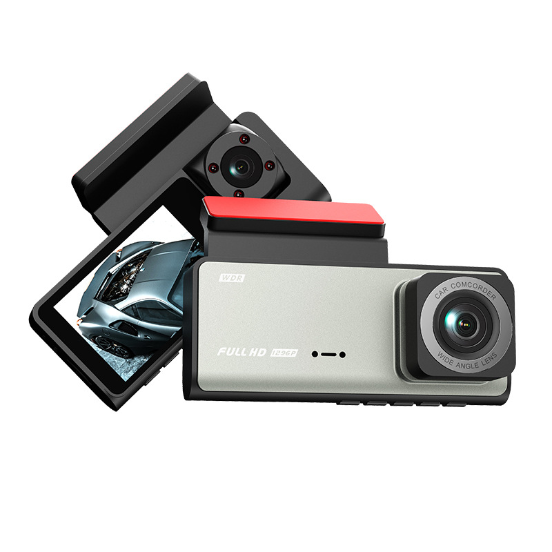 Cross-border driving recorder HD 1080P car front car rear 2 inch three-lens car camera A7WiFi