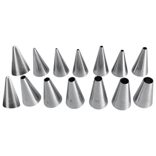 304 stainless steel round writing nozzle, small, medium and large size cake cookie cream nozzle, baking decoration tool