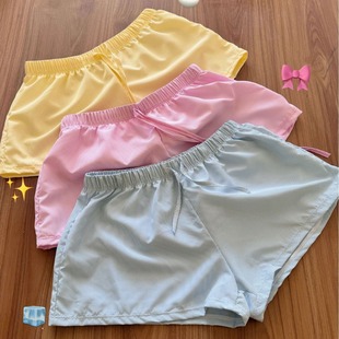 Dopamine Beach Shorts Colorful Dopamine Girly Cute Age-Reducing Three-Color Beach Shorts Striped Pure Desire Summer