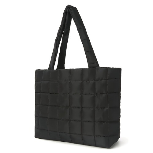 Cross-border fashion casual large capacity women's bag 2024 new padded crossbody bag simple shoulder top-handle tote bag
