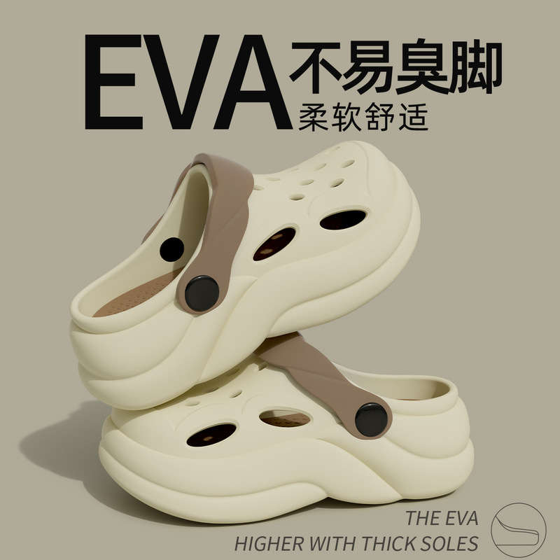 Women's Clogs with Thick Soles, Summer 2026 New Model, Non-Slip Home and Beach Eva Sandals, Slippers for Women, Suitable for Outdoor Wear
