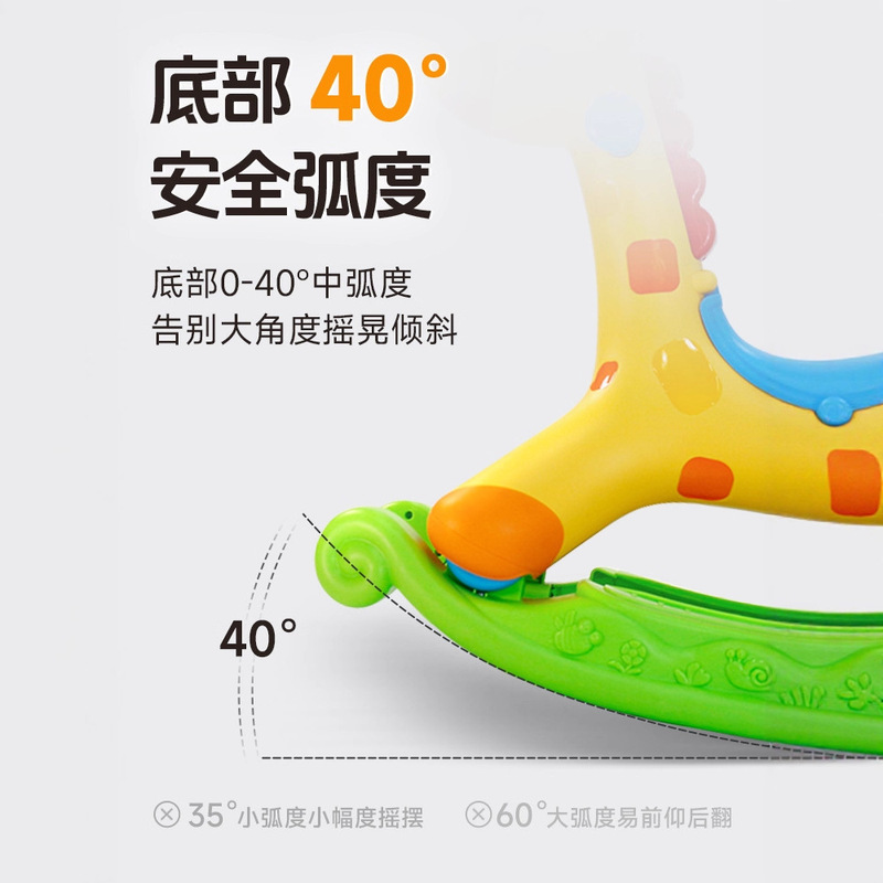 五星玩具摇摇马有声音乐早教溜溜车二合一小木马宝宝婴儿儿童礼物|undefined