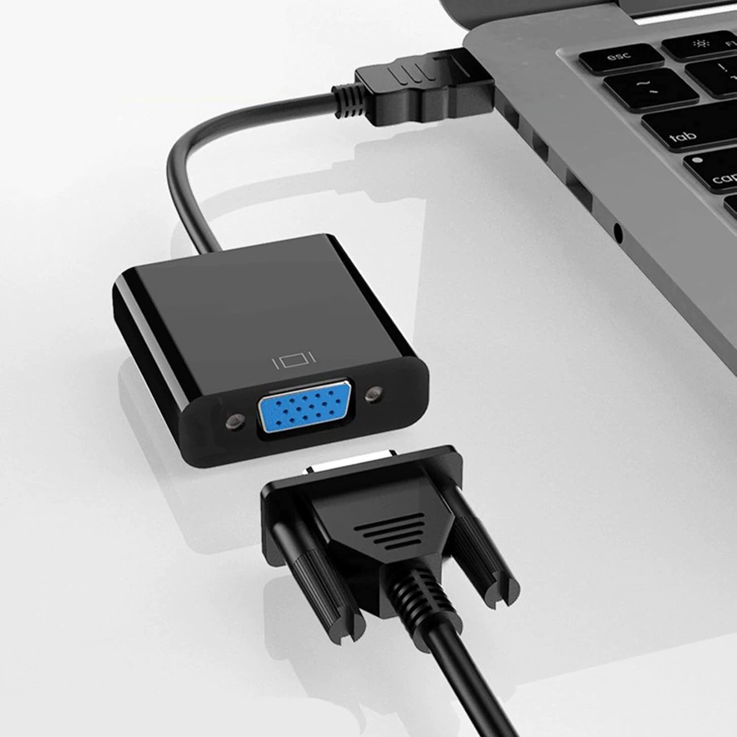 Кабель-конвертер HDMI на VGA для ТВ/ноутбука HDCPhdmitovga, конвертер HD