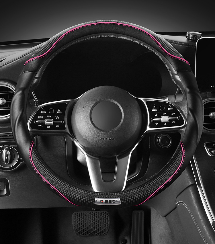 2025 new steering wheel cover high-end sports 3D cheetah car booster cover non-slip shock-absorbing breathable car handle cover