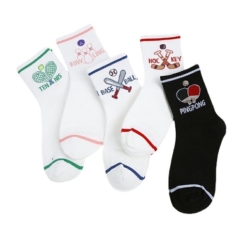 Korean style socks for women, mid-calf socks, cartoon personality, trendy, cute, casual, funny, sports, autumn and winter trendy socks for students, wholesale