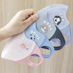ファッションかわいい子供マスク秋冬立体無痕防風防寒通気アニメ保温マスク4-12歳