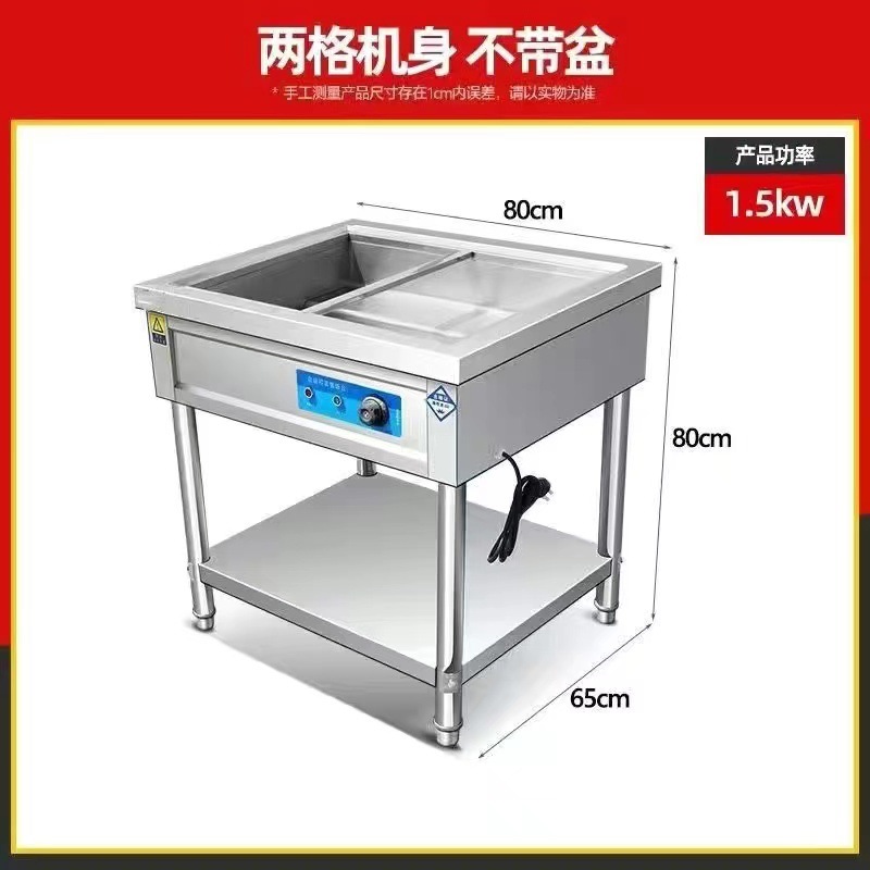 Mesa de aislamiento térmico de comida rápida de acero inoxidable comercial calefacción eléctrica mesa de venta de verduras aislamiento térmico mesa de comidas aislamiento térmico carro de comida rápida stand