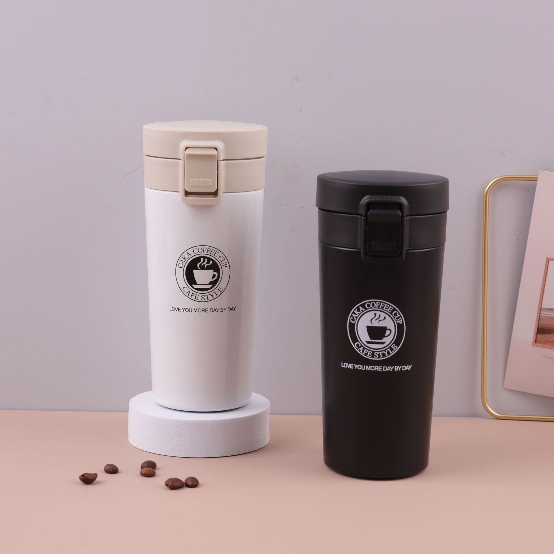 Sudeste asiático fuente transfronteriza fabricantes doble aislamiento moda negocio regalo taza americana rebote cubierta taza de café al por mayor