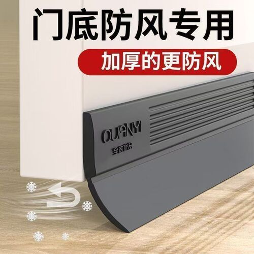 Door Gap Sealing Strip for Dust Mites, Windproof, and Insect Proof - Door and Bottom Seal, Self-Adhesive Wood Strip for Commercial and Trade Use