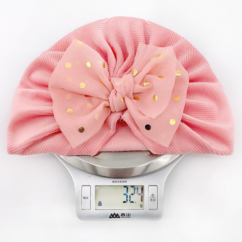 Children Unisex Cute Solid Color Bow Knot Baby Hat display picture 1
