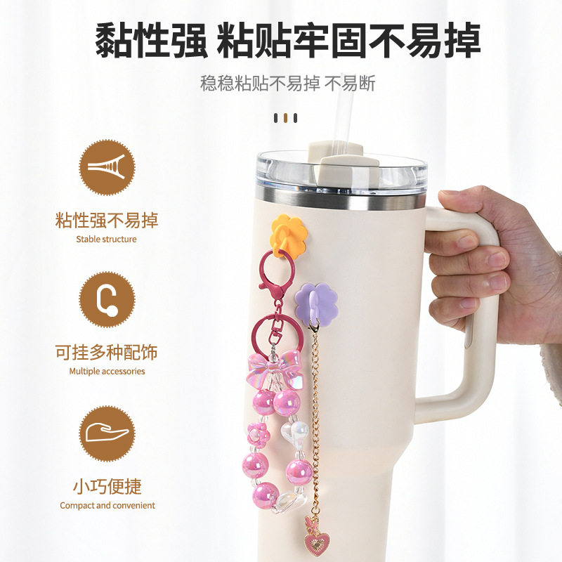 Nuevo amor trébol de cuatro hojas accesorios de decoración de bricolaje colgante funda para teléfono móvil taza accesorios de joyería de silicona colgante hecho a mano