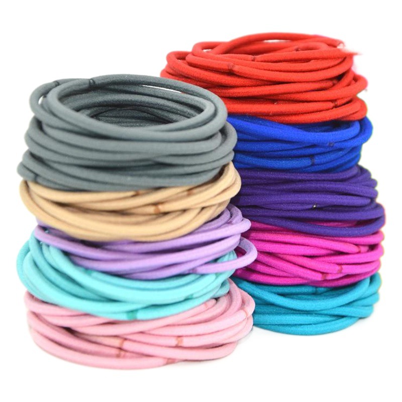 3mm Korean Style Kidsren's Rubber Band High Elasticity Does Not Hurt the Hair Rope Hair Tie Candy Color Hair Headwear Wholesale