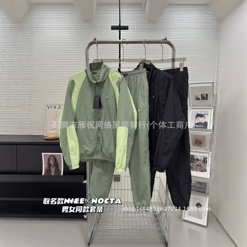 Naijia NOCTA spring and autumn windproof clothing, unisex sports woven suit, stand-up collar jacket, windbreaker with patchwork design Naijia NOCTA spring and autumn windproof clothing, unisex sports woven suit, stand-up collar jacket, windbreaker with patchwork design