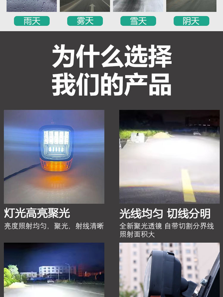Forklift accessories front combination headlight headlight turn signal suitable for heli G series 12V 2 3 3.5T
