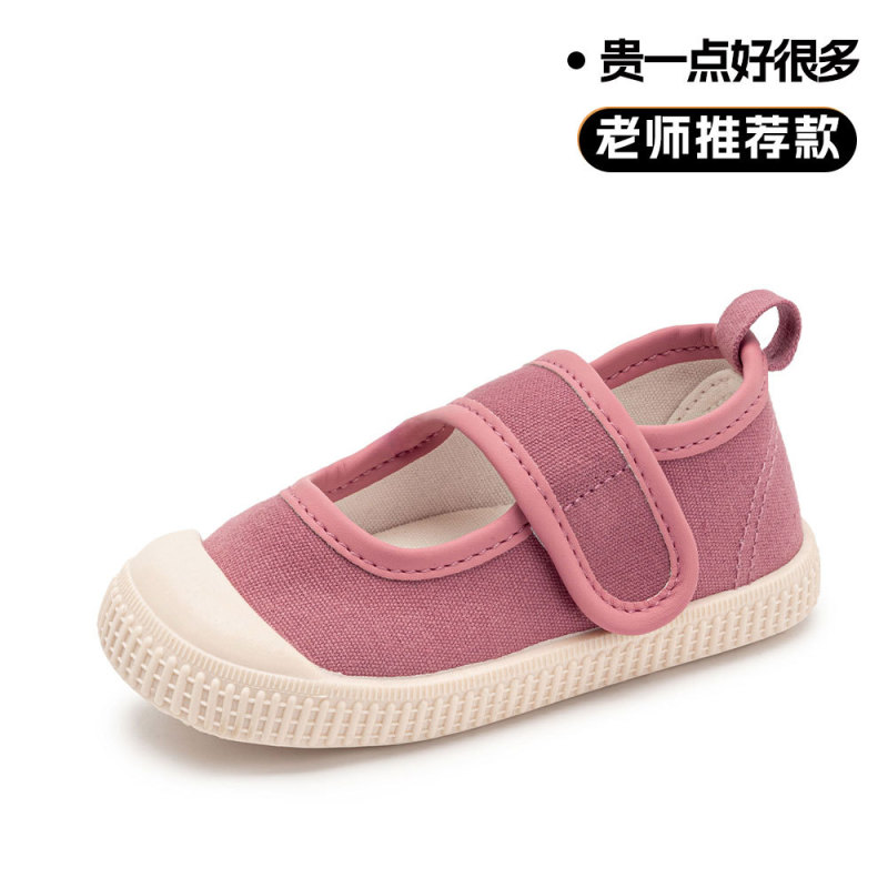儿童帆布鞋男童小白鞋夏款女宝幼儿园宝宝休闲软底童鞋一脚蹬布鞋|undefined