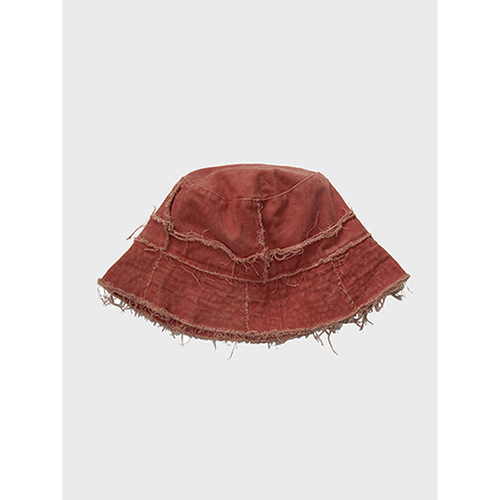 Double-sided Designer Japanese-style Washed Patchwork Frayed Brim Fisherman Hat Face-covering Bucket Hat Distressed Style Vagabond Hat Trendy