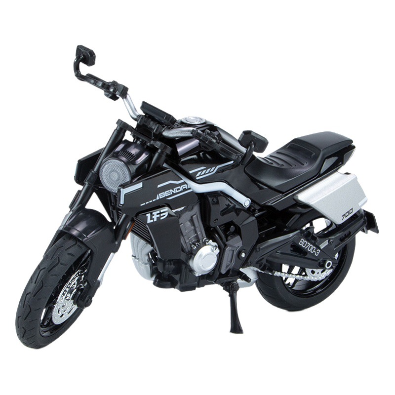 Huayi genuino autorizado aleación modelo de coche 1:12 Tang Dao LFS720 luz sonido juguete motocicleta adornos