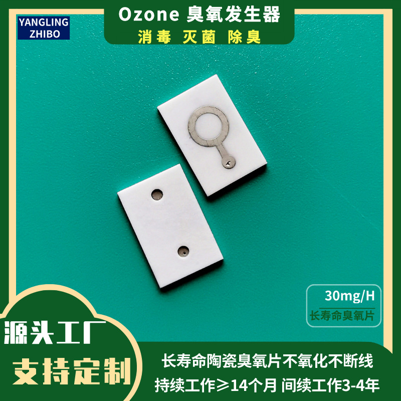 30mg臭氧陶瓷片微型长寿命臭氧片空气净化机陶瓷臭氧片高效