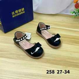 比琪妞妞女童方口鞋春夏季中小童女孩甜美百搭小皮鞋一手码批发