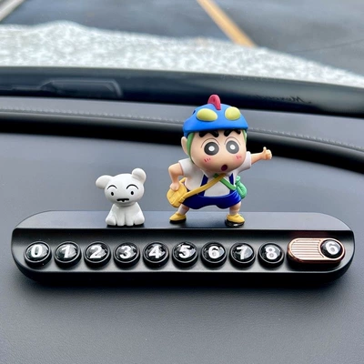 Crayon Shin-Chan Avtomobil Nömrə Nişanı Müvəqqəti Dayanacaq Telefon Nömrəsi Nişanı Avtomobil Bəzəyi