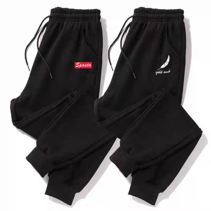 Men's summer pants for teenagers, cropped thin sweatpants, harem jogger pants, sports pants, trendy loose casual pants