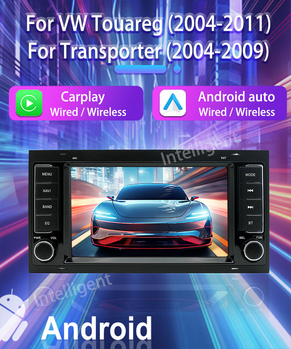 Suitable for Volkswagen Touareg 7inch Car Gps Bluetooth Wireless Carplay Navigation System Central Control Dvd4G Large Screen
