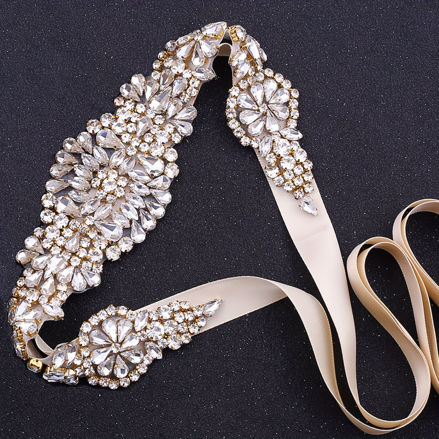 2025 трансграничный новый европейский и американский элегантный пояс с кристаллами, ручной вышивкой из шелка и атласа