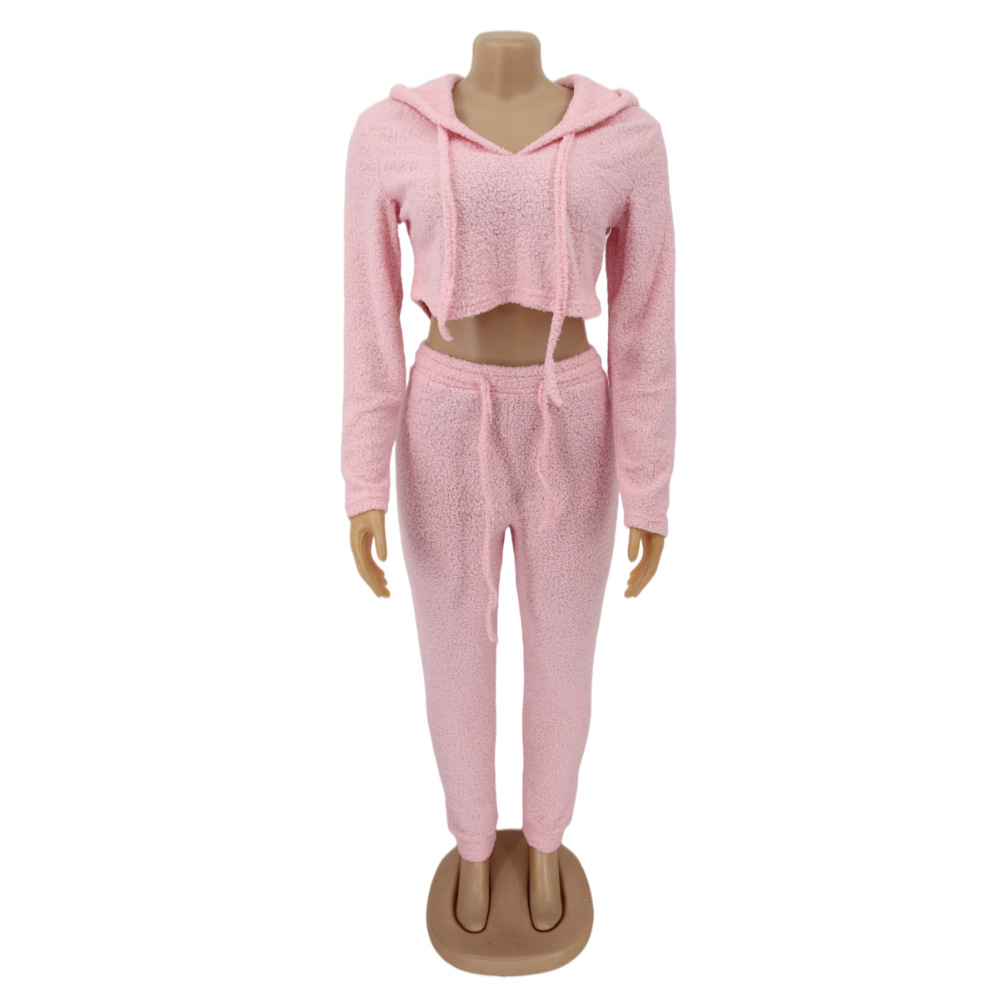 Women Clothing Little Teddy Plush Home Casual Warm Suit