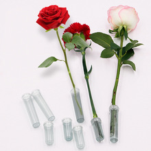 鲜花透明塑料保水管洋兰红掌管养花管营养管花艺花店用品资材批发