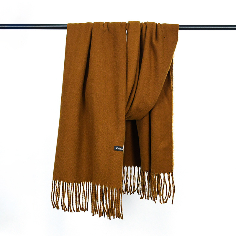 Bufanda Gruesa de Imitación de Cachemira Gris, Estilo Coreano Simple, para Negocios y Abrigar