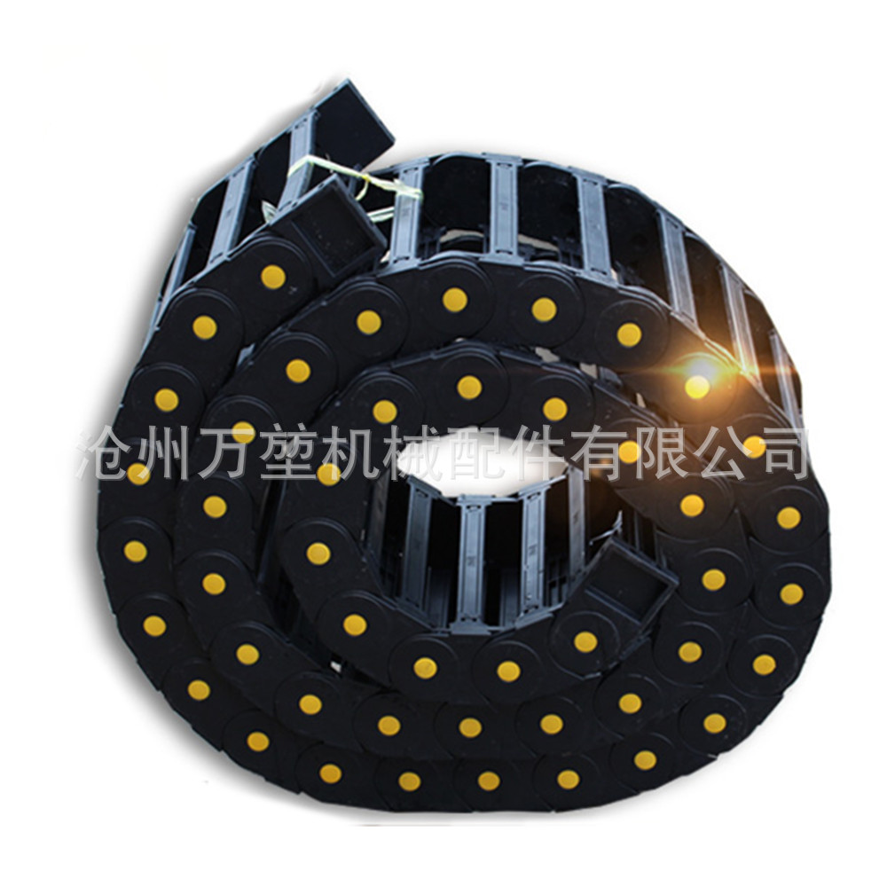 TL45机床拖链桥式封闭坦克链条塑料履带雕刻机电缆穿线槽尼龙拖链