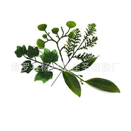 植物圣诞工艺品塑胶辅料花环枝条绿植撒粉泡金发财树爆款热卖古典