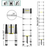 Один -то, что медленно бросает традиционную телескопическую лестницу алюминиевый сплав сгущенной прямой, портативная лестница с подъемной лестницей Лестница Домашняя лестница