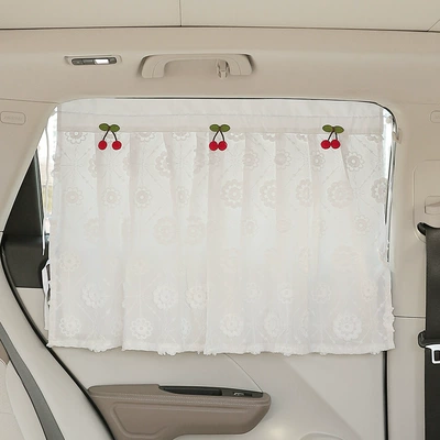 Heat Insulation Curtain Car Baby – Car curtains - lace-cherry-embroidered-style