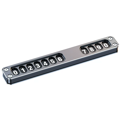 Temporary parking sign, aluminum alloy number Nömrəli dayanma kartı - aluminum-alloy-hidden-parking-sign-with-night-light-gray-color