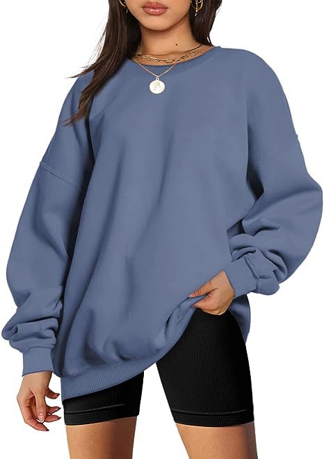 217g Weight Long Sleeve Sleeve Length Pullovers Placket Type Polyester Fabric Type Long Top Length Hoodie Tops Type Daily Occasion Round Neck Neckline Loose Fit Type Solid Color Pattern Winter, Spring, Autumn Season Women's Gender Streetwear Style Hoodies & Sweatshirts Long Sleeve Streetwear Solid Color 9