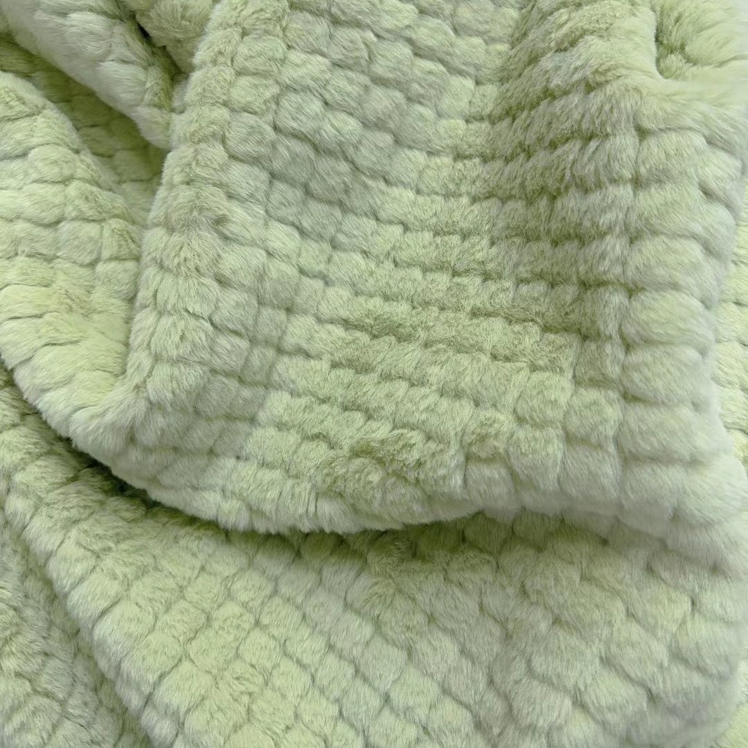Fábrica venta directa de piña rejilla de conejo artificial rejilla de diamante rejilla ropa juguetes tela de peluche de tela de peluche