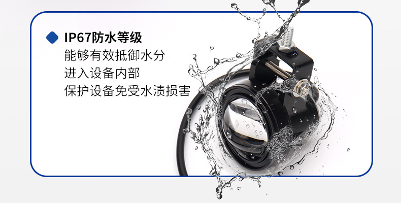 Mini Car Headlight, Motorcycle Spotlight, Modified Electric Vehicle, High-Brightness Waterproof Headlight, Yellow and White Double-Light Car Light