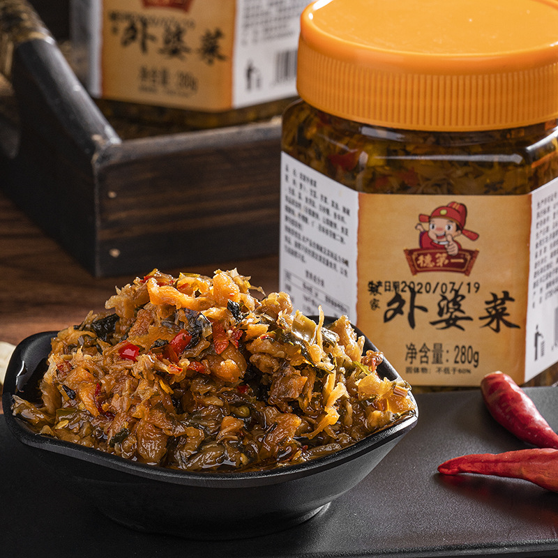 农家外婆菜湖南特产香辣下饭酱拌饭拌面湘西风味梅干菜微辣味即食